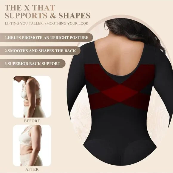 Women's Body Shaper Black Tummy Control Shapewear Surgery Compression Garment - Picture 5 of 7